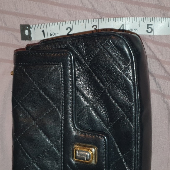 Judith Leiber Black Leather Quilted Mini Bag - Picture 13 of 14